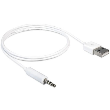 DELOCK Cable USB-A male  Stereo jack 3.5 mm male 4 pin IPod Shuffle 1 m