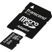 TRANSCEND 32GB MicroSDHC Class10 UHS-I + Adapter