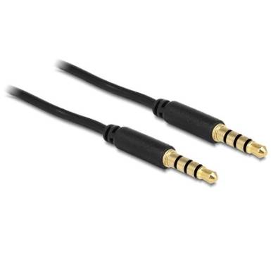 Delock Cable Stereo 3.5 mm 4 pin plug plug 0.5 m Delock Cable Stereo 3.5 mm 4 pin plug plug 0.5 m