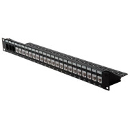 ROLINE Cat.6 19" Keystone Patch Panel, 24 Ports, UTP black 26.11.0357-5