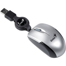 Genius Micro Traveler V2 Silver Optikai,USB,Silver,1200DPI