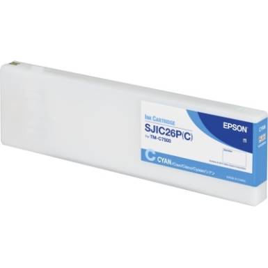 EPSON - POS SD LABEL CONSUMABLES U4 SJIC26P(C) INK CARTRIDGE CYAN   C33S020619