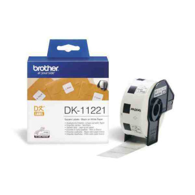 BROTHER DK-11221 elővágott öntapadós címke 100db/tekercs 23mm x 23mm White