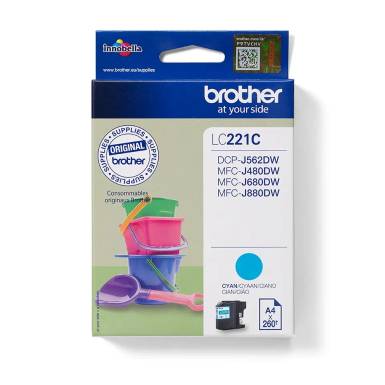 BROTHER - CONSUMABLES INK CARTRIDGE CYAN 260 PAGES LC221C BROTHER - CONSUMABLES INK CARTRIDGE CYAN 260 PAGES LC221C