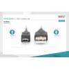 Connection cable USB A /miniUSB B M/M 3.0 m black basic AK-300130-030-S
