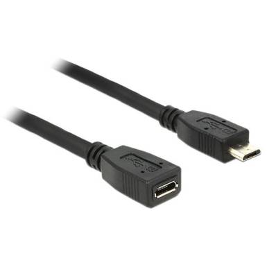 DELOCK Cable USB Extension micro-B male - micro-B female 0.5m (83567)