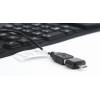 Gembird hajl&eacute;kony szilikon billentyűzet, USB + PS/2 , fekete, US KB-109F-B