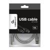 Gembird USB 2.0 A- B kábel, 1.8m, szürke CCP-USB2-AMBM-6G