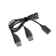 Gembird Dual USB 2.0 A-A csatlakozó hosszabbító kábel, 0.9m CCP-USB22-AMAF-3