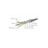 Gembird FTP kat.6 RJ45 patch kábel, 3m, fekete PP6-3M/BK