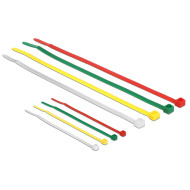 Delock színes kábelkötözők, 100 x 2.5 mm + 200 x 3.6 mm 200 darab 18628