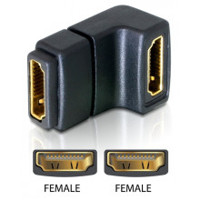 Delock Adapter HDMI female  HDMI female 90° down 65075