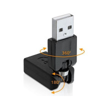 Delock forgatható adapter USB 2.0-A apa  anya 65260