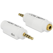Delock Adapter 3.5 mm 4 pin Stereo jack male  3.5 mm 4 pin Stereo jack female 65590