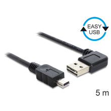 Delock EASY-USB 2.0 -A apa hajlított  USB 2.0 mini apa kábel, 5 m 83381
