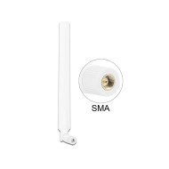 Delock LTE Antenna SMA 0 ~ 4 dBi Omnidirectional Rotatable with Flexible Joint white 88977
