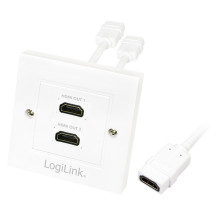 LogiLink HDMI fali lemez 2x HDMI anya AH0015