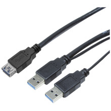 LogiLink USB 3.0 Y tápkábel, 0,3 m CU0070