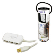 Logilink USB 2.0-ás aktív hosszabbító, 4 portos hub, 12m UA0108