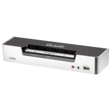 ATEN CS1794 4-Port HDMI USB 2.0 KVMP Switch, 4x HDMI Cables, 2-port Hub,HD Audio CS1794-AT-G