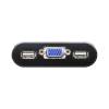 ATEN CS22U 2-Port USB KVM Switch, Remote port selector, 0.9m cables CS22U-AT
