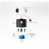 ATEN CS22U 2-Port USB KVM Switch, Remote port selector, 0.9m cables CS22U-AT