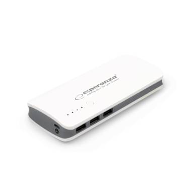 Esperanza RADIUM power bank 8000mAh - feh&eacute;r/sz&uuml;rke EMP106WE