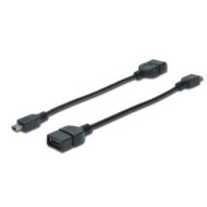 Assmann USB adapter kábel, OTG, mini B/M - A/F AK-300310-002-S