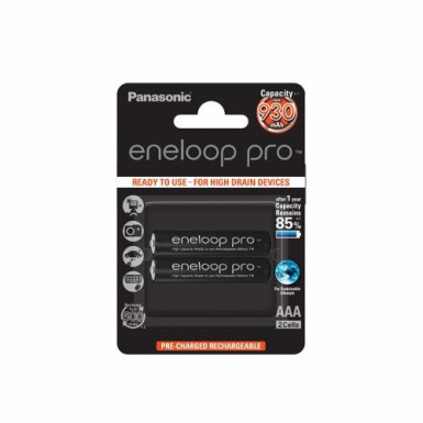 Panasonic Eneloop Pro R03/AAA 930mAh, 2 Pcs, Blister BK-4HCDE-2BE