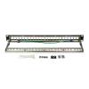 LOGILINK- Keystone Panel for 24 Keystone Jacks / Coupler, shielded, black NK4042