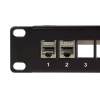 LOGILINK- Keystone Panel for 24 Keystone Jacks / Coupler, shielded, black NK4042