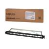LOGILINK- Keystone Panel for 24 Keystone Jacks / Coupler, shielded, black NK4042