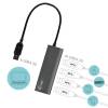 i-tec USB 3.0 Metal Charging HUB 4 Port with Power Adapter, 4x USB 3.0 Charging U3HUB448