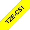 Brother 12mm fluo.sárga alapon fekete nyomtatószalag TZEC51