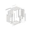 Lanberg 19'' fali rack szekr&eacute;ny 12U 600x450mm sz&uuml;rke (&uuml;vegajt&oacute;) WF01-6412-10S