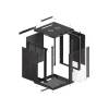 Lanberg 19'' fali rack szekrény 15U 600x600mm fekete (üvegajtó) WF01-6615-10B