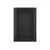 Lanberg 19'' fali rack szekrény 18U 600x450mm fekete (üvegajtó) WF01-6418-10B