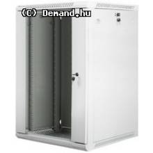 Lanberg 19'' fali rack szekr&eacute;ny 18U 600x600mm sz&uuml;rke (&uuml;vegajt&oacute;) WF01-6618-10S