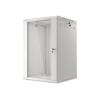 Lanberg 19'' fali rack szekrény 18U 600x600mm szürke (üvegajtó) WF01-6618-10S