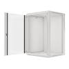 Lanberg 19'' fali rack szekrény 18U 600x600mm szürke (üvegajtó) WF01-6618-10S