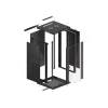 Lanberg 19'' fali rack szekrény 22U 600x600mm fekete (üvegajtó) WF01-6622-10B