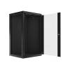 Lanberg 19'' fali rack szekrény 22U 600x600mm fekete (üvegajtó) WF01-6622-10B