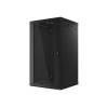 Lanberg 19'' fali rack szekrény 22U 600x600mm fekete (üvegajtó) WF01-6622-10B