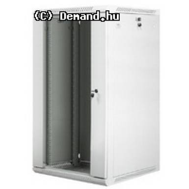 Lanberg 19'' fali rack szekr&eacute;ny 22U 600x600mm sz&uuml;rke (&uuml;vegajt&oacute;) WF01-6622-10S