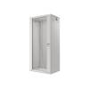 Lanberg 19'' fali rack szekrény 27U 600x450mm szürke (üvegajtó) WF01-6427-10S