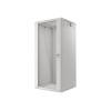Lanberg 19'' fali rack szekrény 27U 600x600mm szürke (üvegajtó) WF01-6627-10S