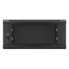 Lanberg 19'' fali rack szekrény 4U 600x600mm fekete (üvegajtó) WF01-6604-10B