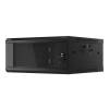 Lanberg 19'' fali rack szekrény 4U 600x600mm fekete (üvegajtó) WF01-6604-10B