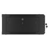 Lanberg 19'' fali rack szekrény 4U 600x600mm fekete (üvegajtó) WF01-6604-10B