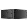 Lanberg 19'' fali rack szekrény 4U 600x600mm fekete (üvegajtó) WF01-6604-10B
